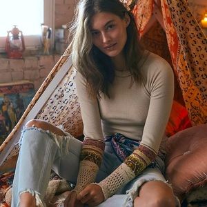 NWT Free People In The Mix Cuff Top